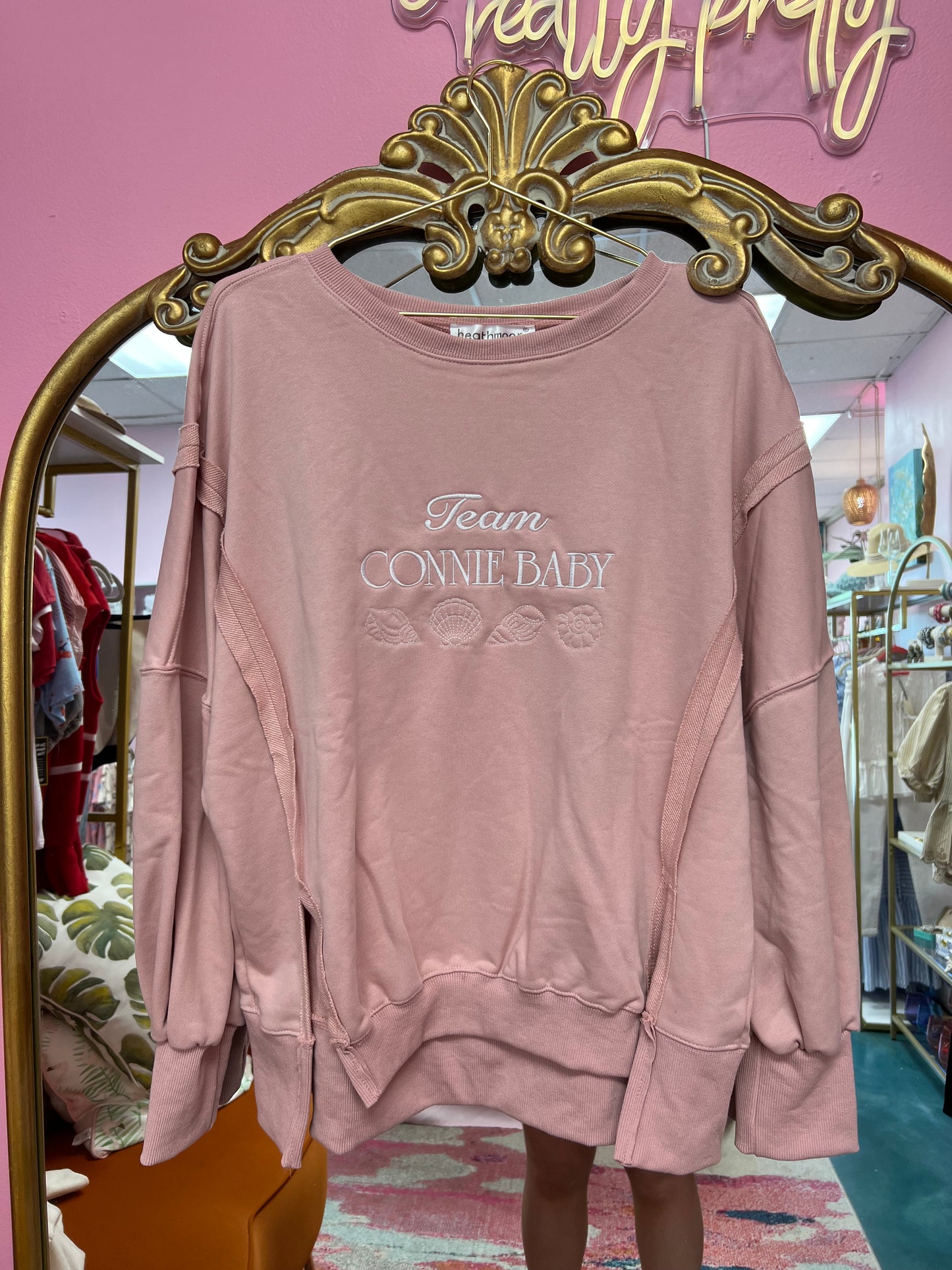 Team Connie Baby Embroidered Sweatshirt