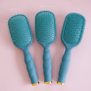 TELETIES Detangler Hair Brush for Medium Hair - Teal With It