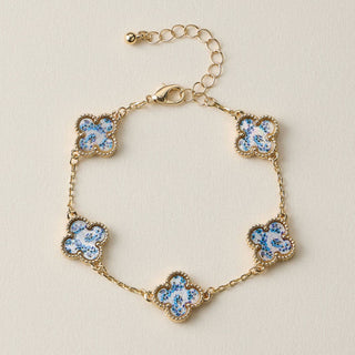 Colorful Shell Charm Bracelet with Gold Detailing