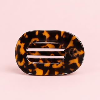 Round Flat Hair Clip | Small | Tortoise