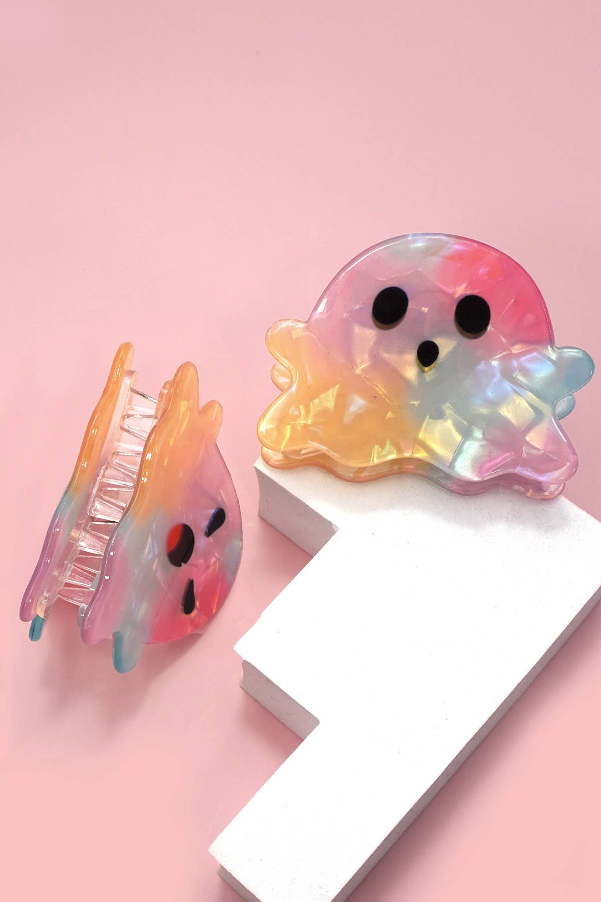 Colorful Ghost Claw Clip
