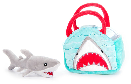 Plush Animal Set with Purse -  Shark
