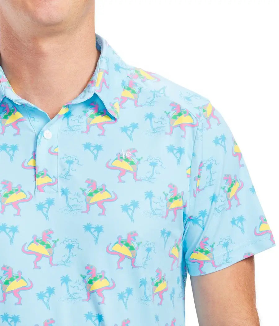 Tacosaurus Golf Polo Shirt - Men's Funny Golf Apparel