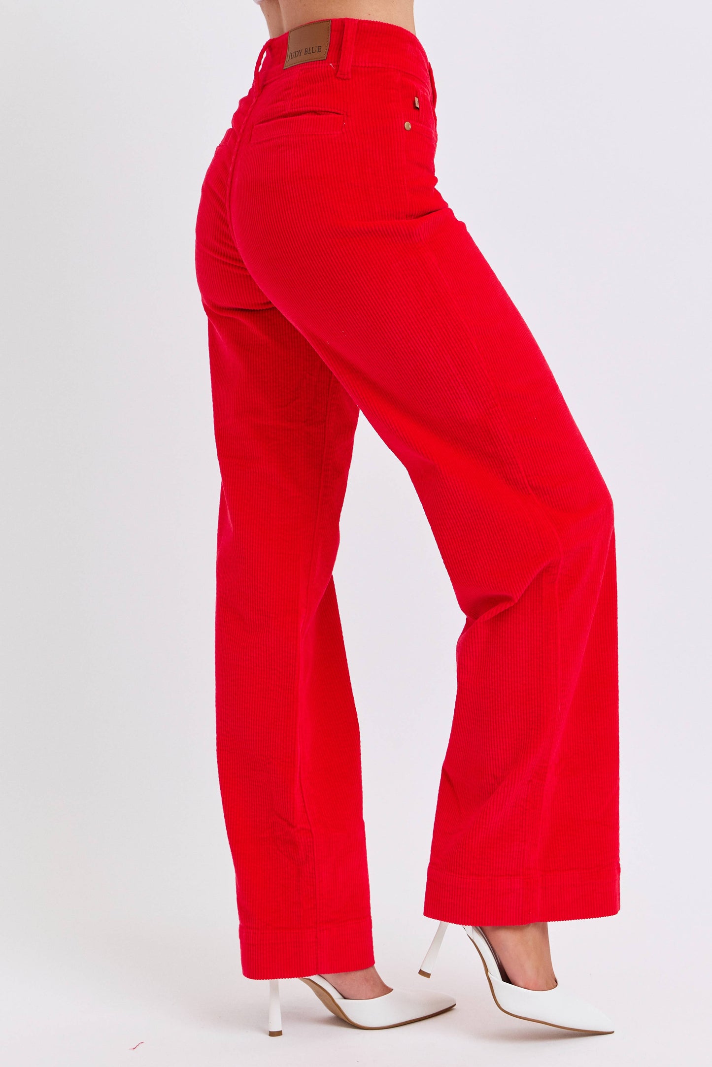 Judy Blue High Waisted Red Corduroy Trouser