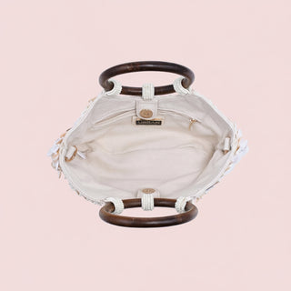 Scarlett Iridescent Ring-Handle Evening Bag