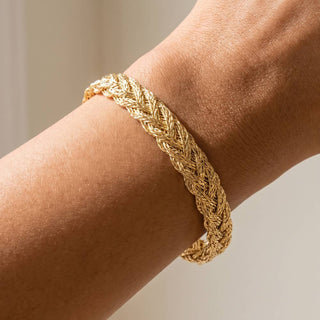 Braided Rope Weave Cuff Bracelet