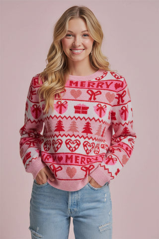 Women's Holiday Christmas Inspired Sweater Top