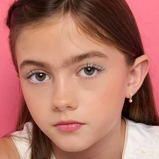 Girl Nation Little Luxe Heart Cubic Zirconia Drop Earrings