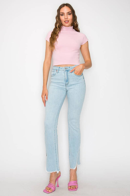 Western High Rise Boot Cut Jeans
