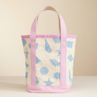 Small Size Sea Shell Print Everywhere-Carry Canvas Bag