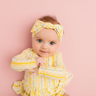 Sunny Meadow Stripe Long Sleeve Bodysuit Bamboo Dress