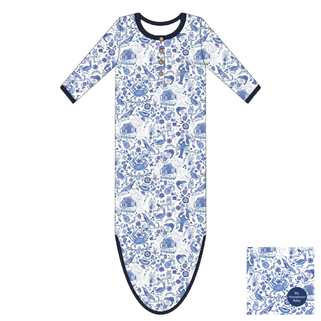 Southern Blues  PREMIUM Bamboo Zippy Convertible Pajamas