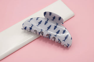 Shark Print Hair Claw Clip