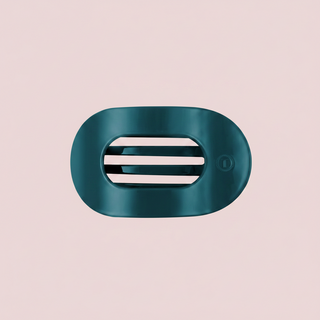 TELETIES Teal With It Medium Flat Round Hair Clip