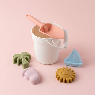 Kids Silicone Beach Bucket and Sand Toys Gift Set