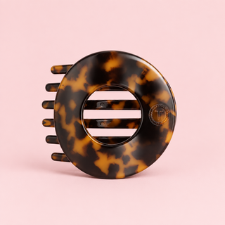 Tortoise | Large| Flat Circle Hair Clip
