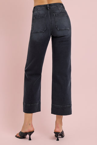 Risen High Rise Crop Wide Jean
