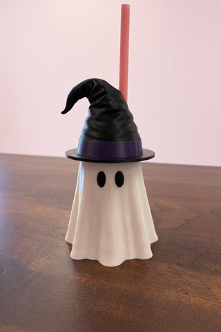3D Printed Ghost Can Cooler & Witch Hat Lid – Standard 12oz & 8.4oz Skinny Can Sizes