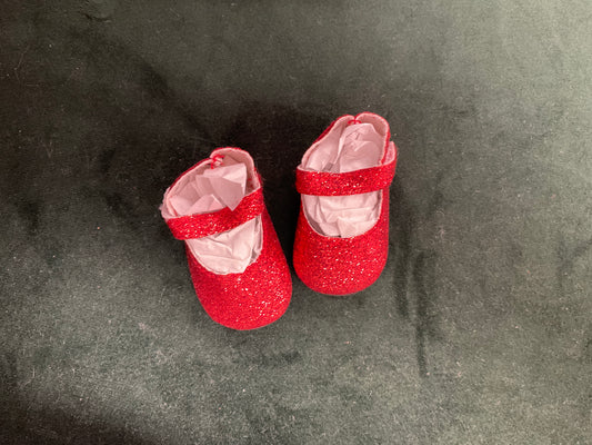 Red Glitter Doll Shoes