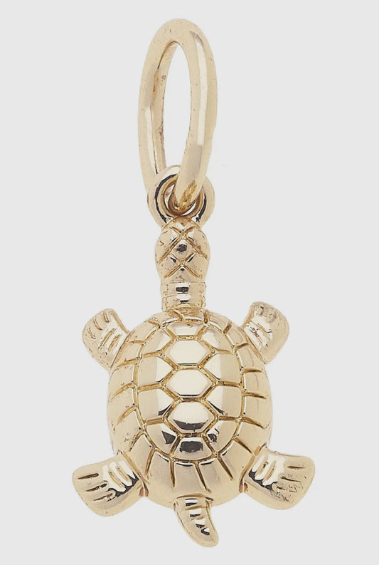 Sea Turtle Charm in Shiny Gold