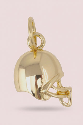 Gold Football Helmet Charm