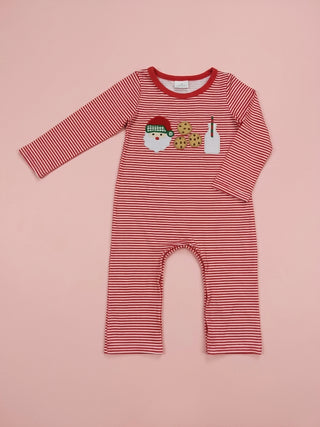 Santa's Milk & Cookies Appliqué Romper