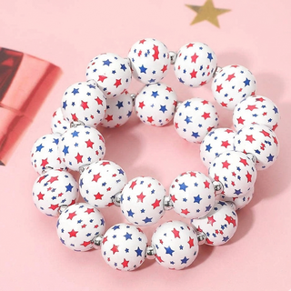 American Star Beaded Stretch Bracelet