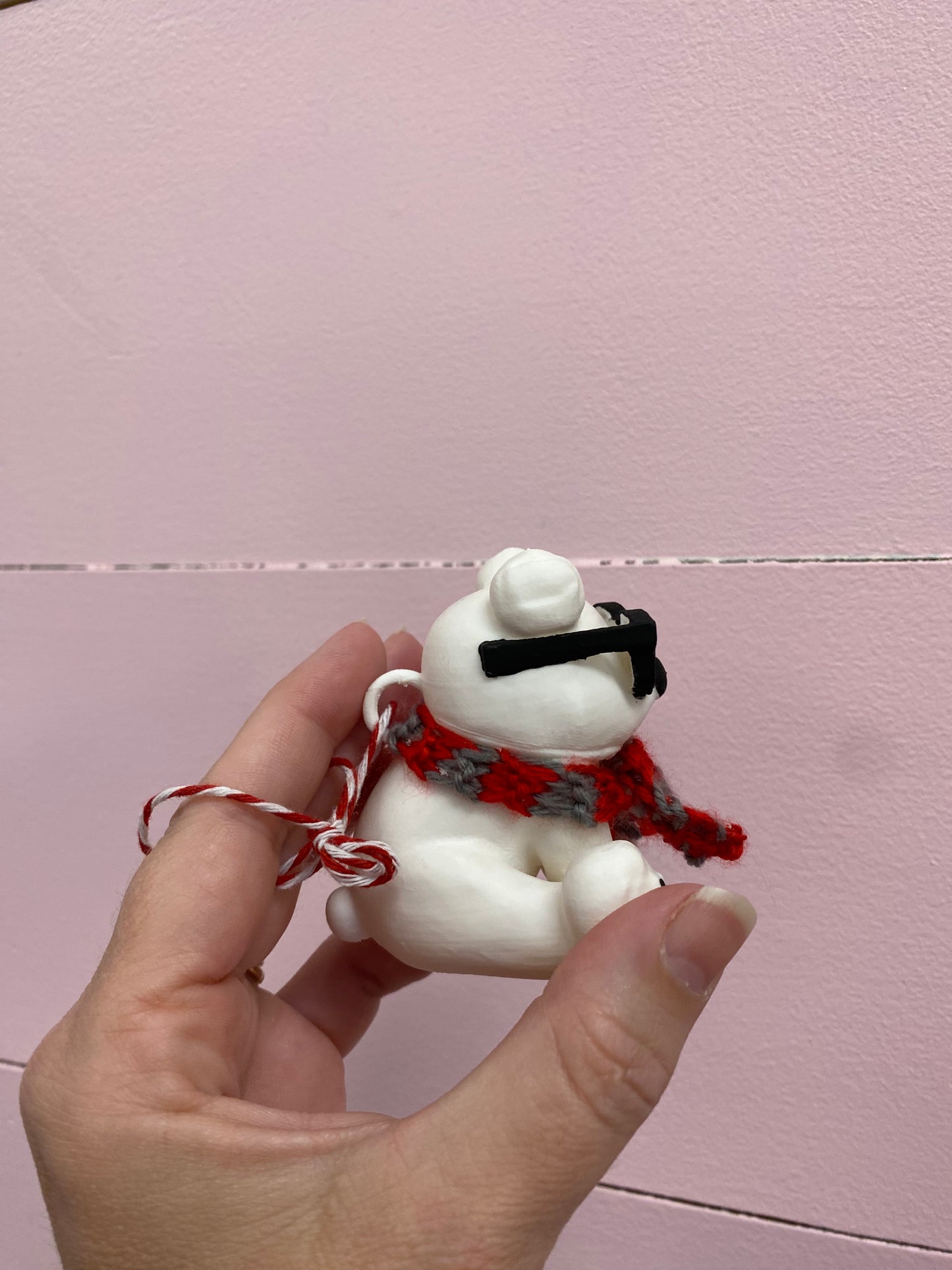 Junior Mint Inspired Polar Bear Christmas Ornament
