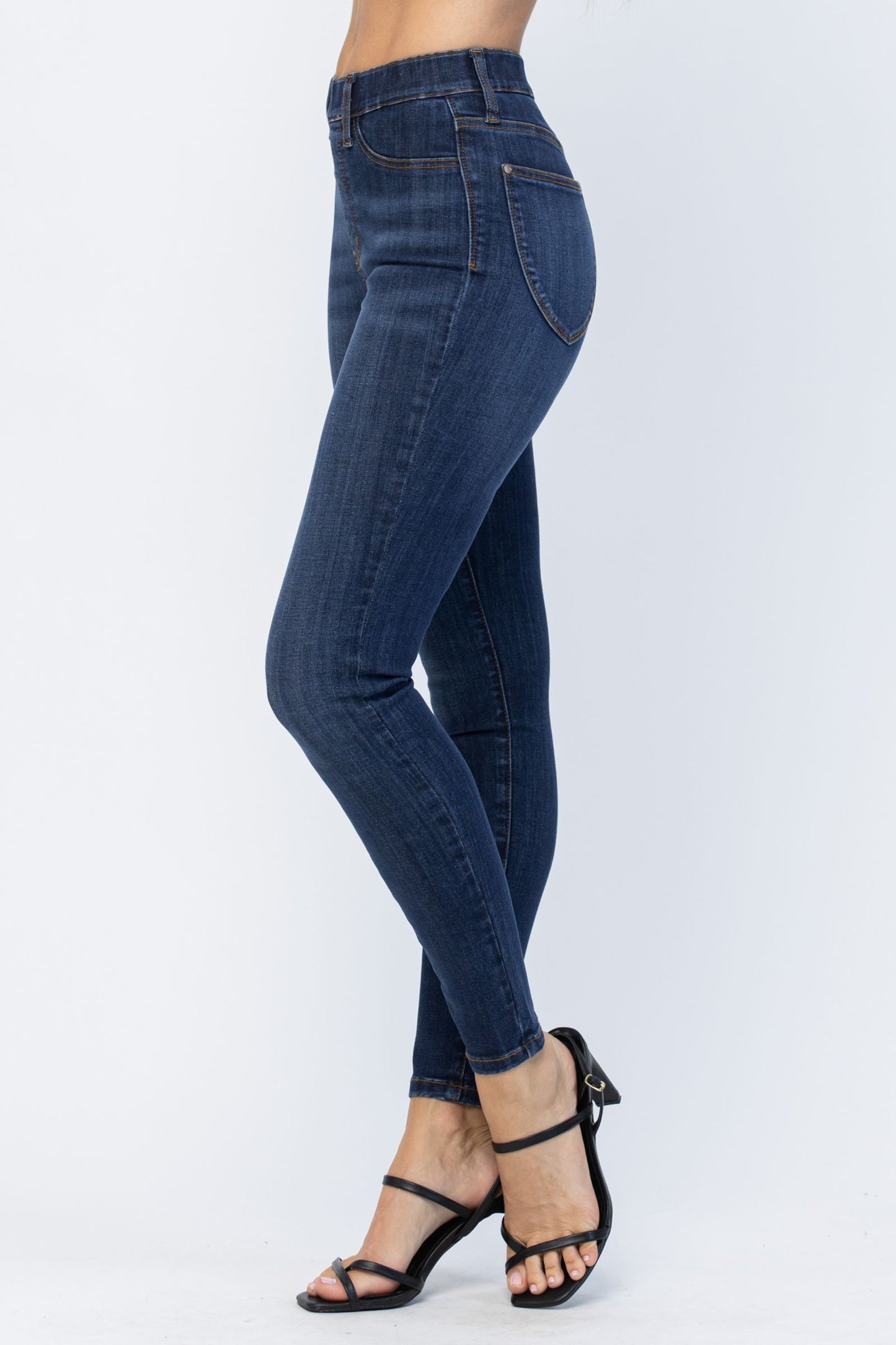 Judy Blue High Waist Patch Pocket Pull-On Skinny Jeans
