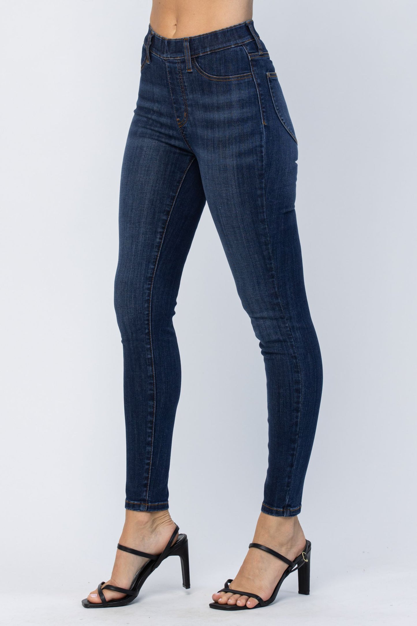 Judy Blue High Waist Patch Pocket Pull-On Skinny Jeans