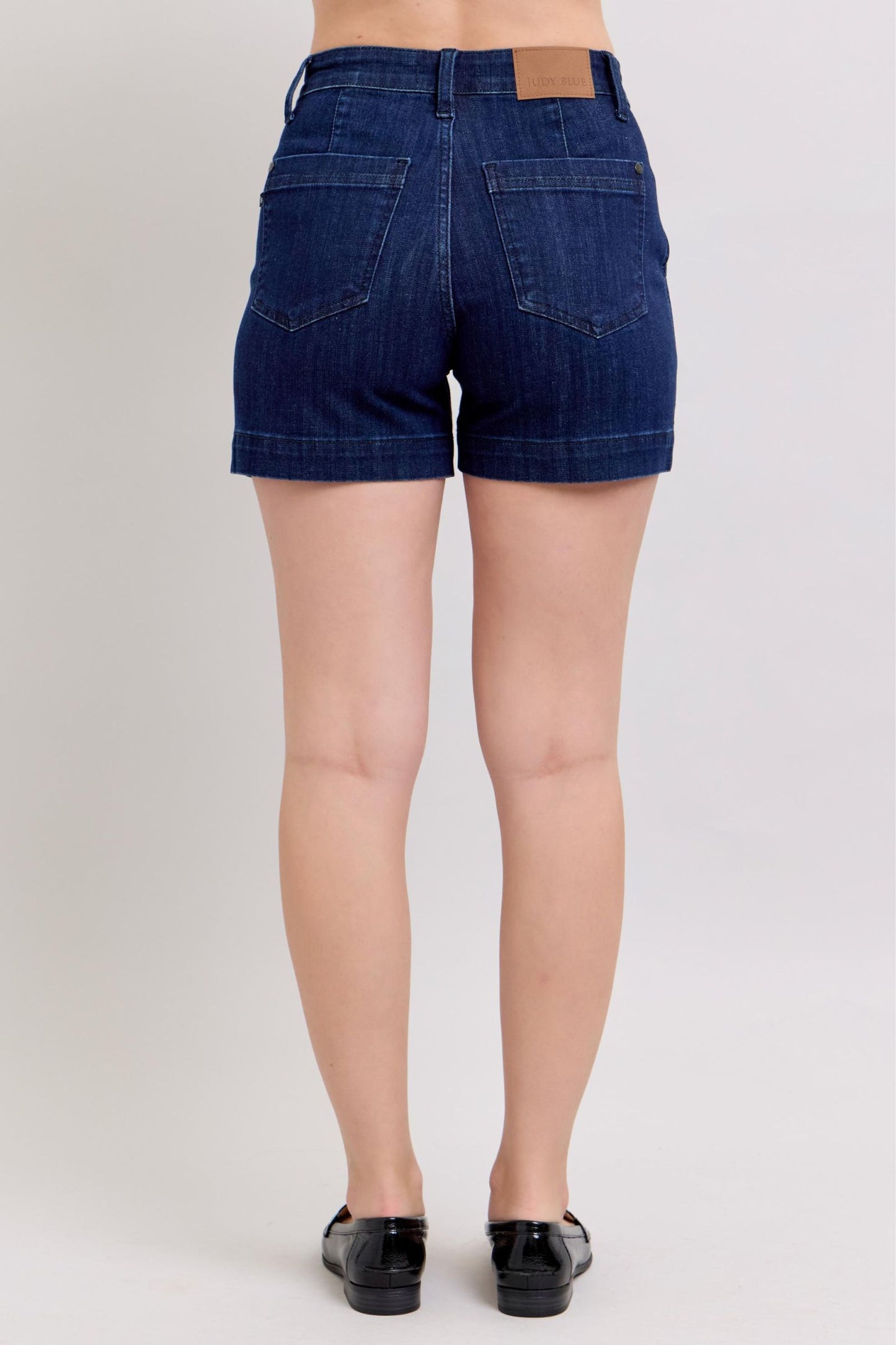 Judy Blue High-Waist Denim Trouser Shorts