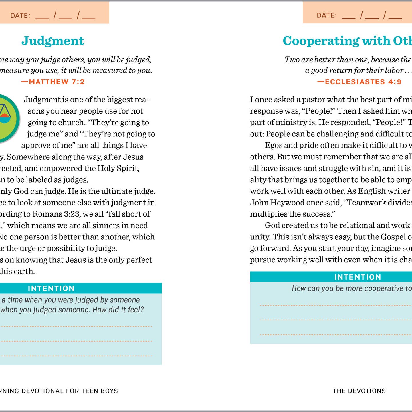 Morning Devotional For Teen Boys