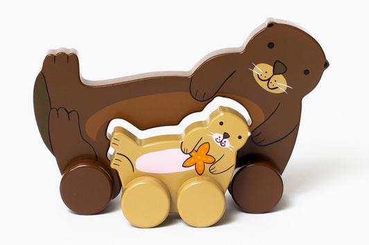 Sea Otter Big and Little Wooden Roller Set