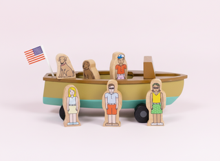 Vintage Lake Boat Magnetic Set