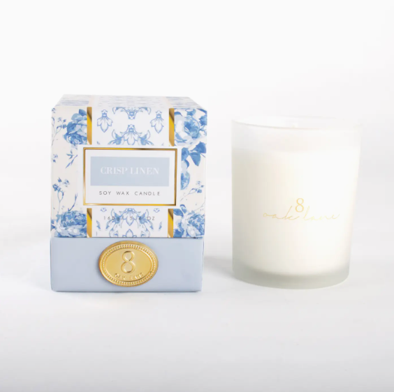Crisp Linen 5.6oz Soy Wax Candle