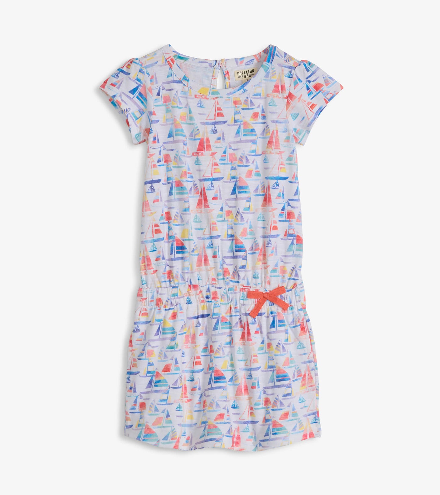 Kids Tee Dress - Painted Sailboats