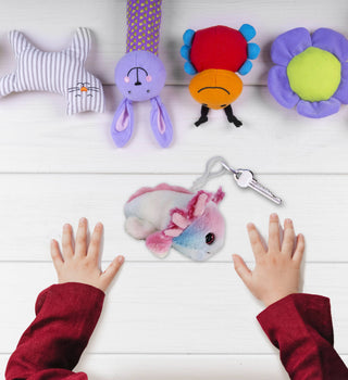 Big-Eye Axolotl Plush Keychain