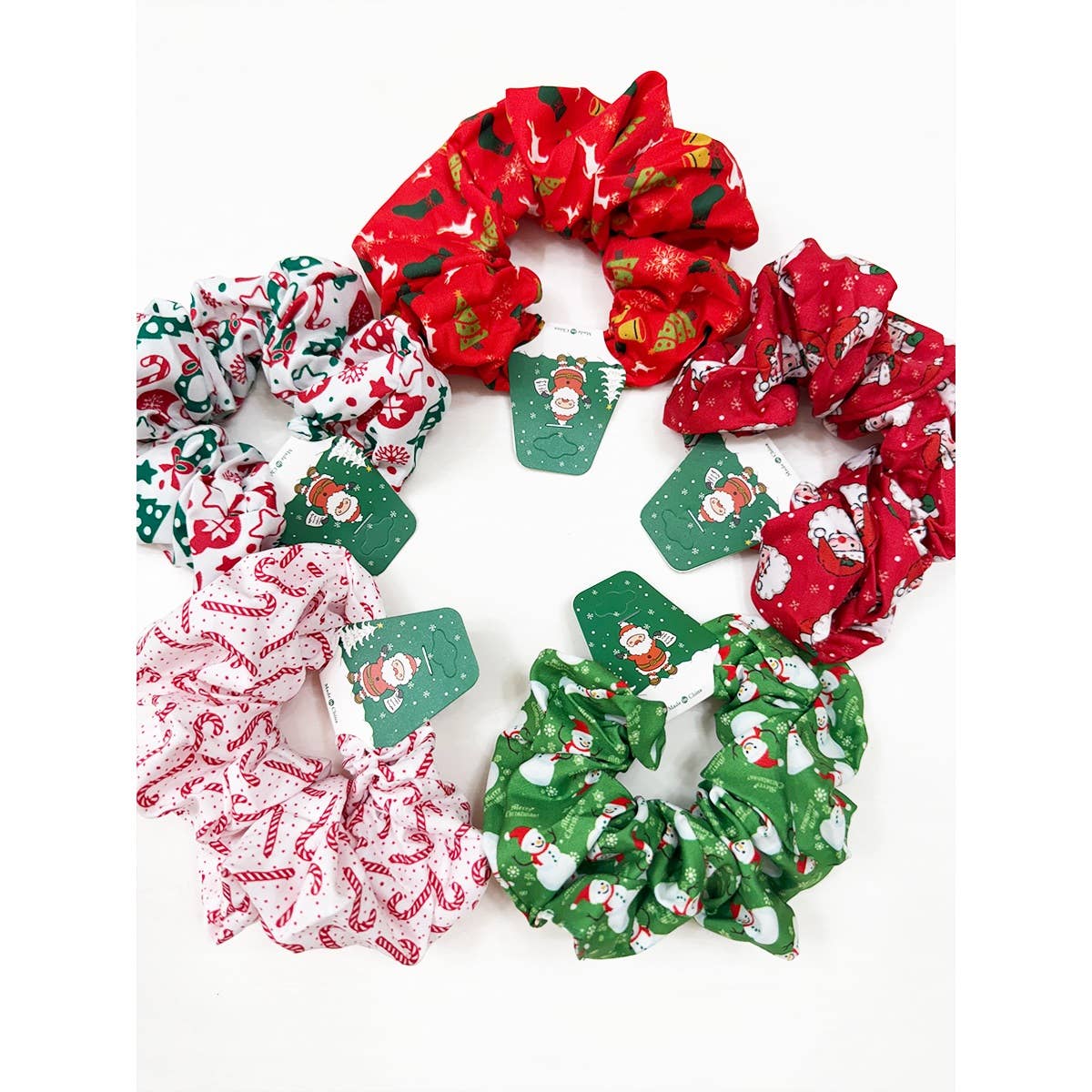 Christmas Cute Designs Mixed Scrunchie