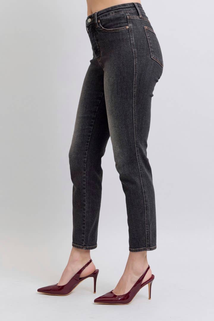 Mid-Rise Tummy Control Slim Judy Blues
