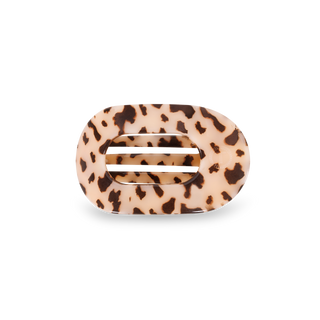 Blonde Tortoise Small Flat Round Clip