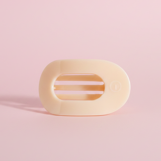 Round Flat Hair Clip | Large | Almond Beige
