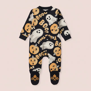 Boo! Organic Cotton Halloween Sleep & Play Footed Pajamas