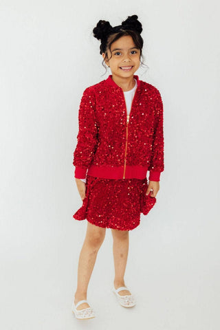 Red Sequin Skort