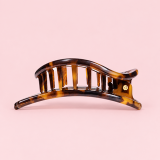 Tortoise | Large| Flat Circle Hair Clip