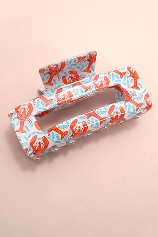 Lobster Toile Hair Claw Clip