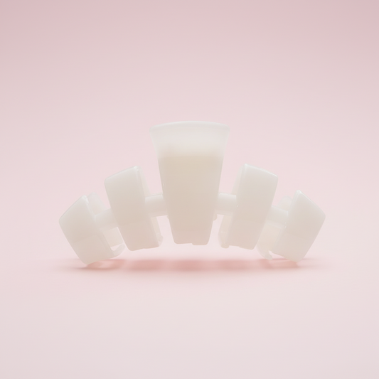 Classic Coconut White Large Hair Clip