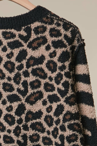 Women's Mixed Animal Print Knit Sweater