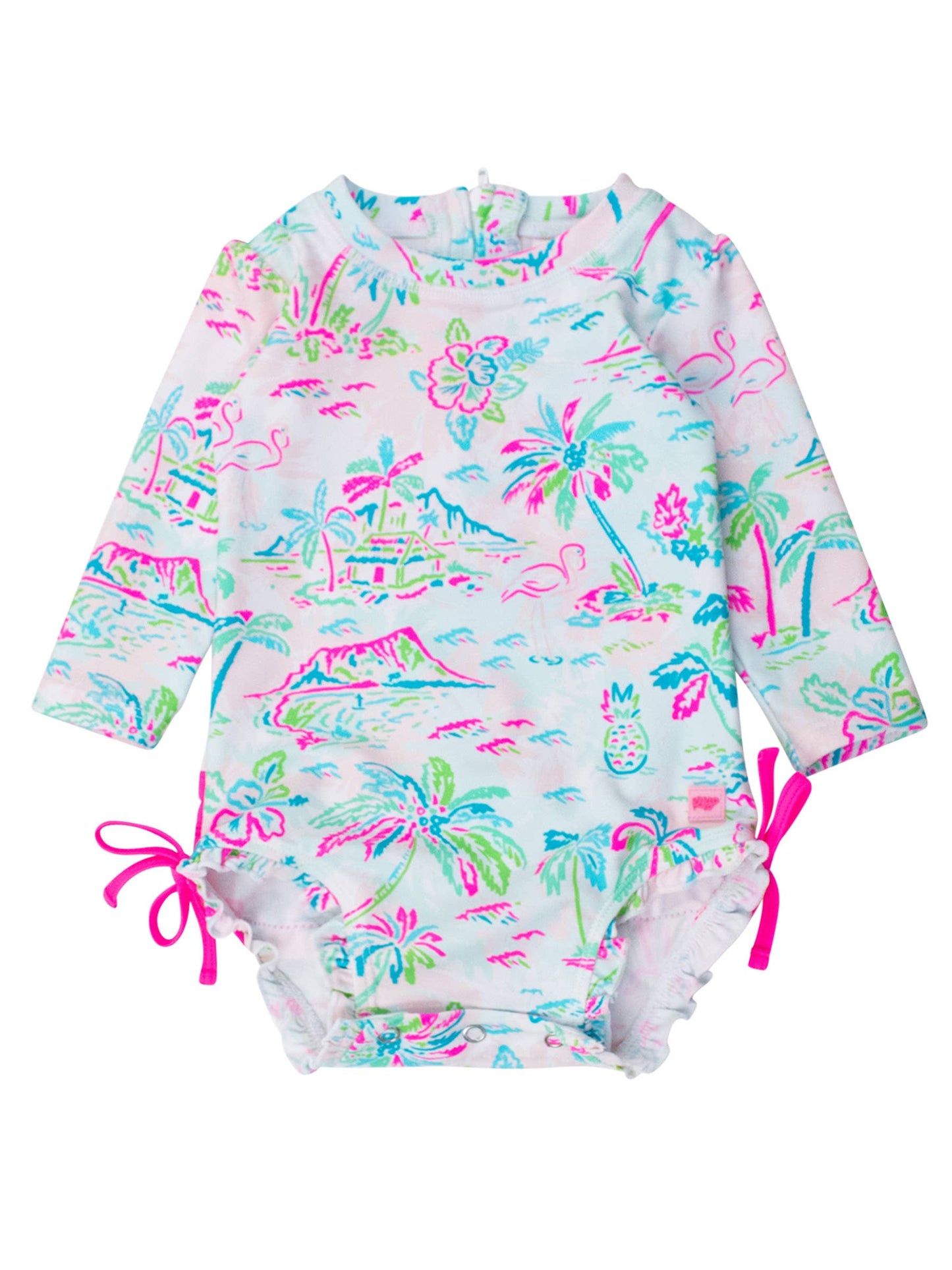 Girls Tropical Resort One-Piece Swimsuit