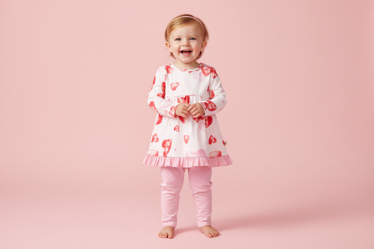 Burts Bees I Heart You Tunic & Pants Set