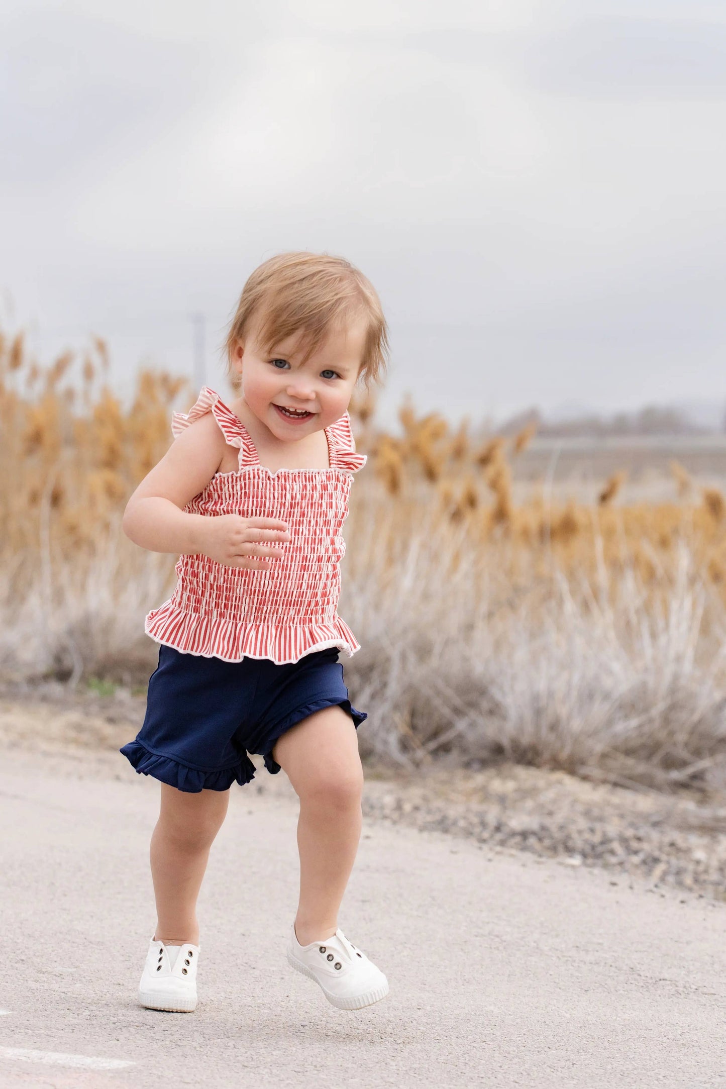 Smocked Top + Ruffle Shorts
